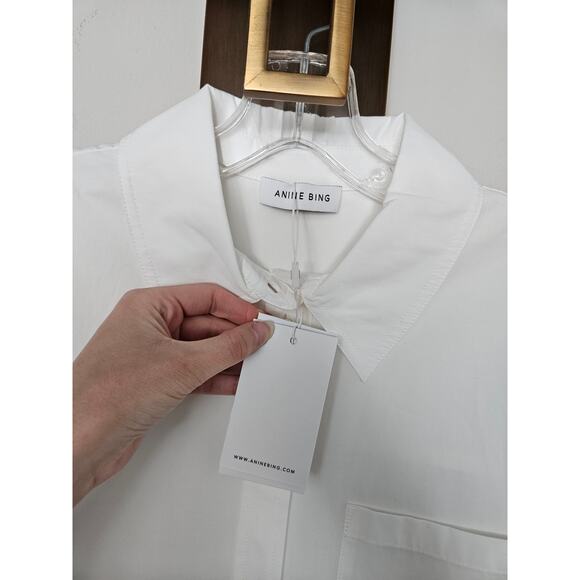 Anine Bing White Mika Shirt Midi Dress Button Down Dress NWT Size X-Small - Picture 8 of 14